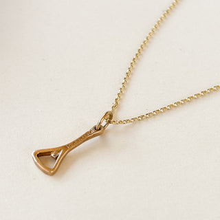 Bottle Opener Pendant 18 inch cable link necklace  | 9ct Gold | 1.76g