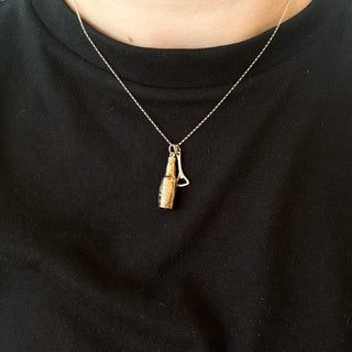 Bottle Opener Pendant 18 inch cable link necklace  | 9ct Gold | 1.76g