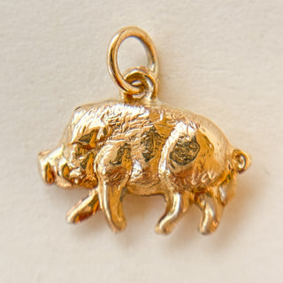 Pig Pendant Necklace | 9ct Gold Pendant 0.57g | 18" 9ct Chain | 1.71g Total