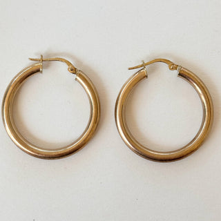Chubby Tube Hoops | 9ct Gold | 2g | 25mm