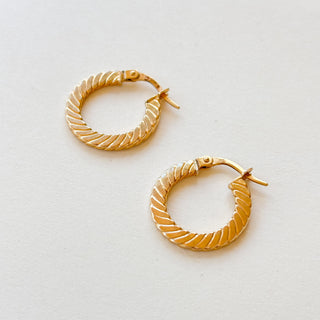 Flat Rope Hoop Earrings – 9ct Gold | 1.8mm | 1.19g