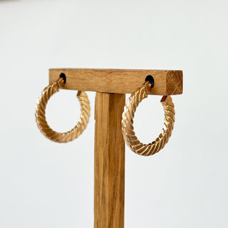 Flat Rope Hoop Earrings – 9ct Gold | 1.8mm | 1.19g