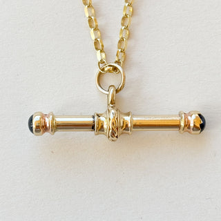 Celtic Braid T-Bar Necklace – 9ct Gold | 6.07g | 18" Heavy Cable Link Chain