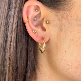 Twisted Gold Hoops | 9ct | 22mm | 1.6g