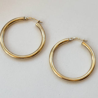 Minimal Large Hoops | 9ct Gold | 2.1g | 30mm Diameter