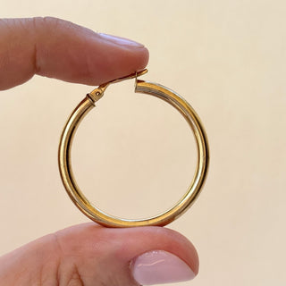 Minimal Large Hoops | 9ct Gold | 2.1g | 30mm Diameter