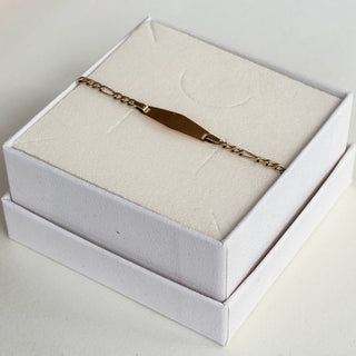 Figaro Identity Bracelet | 9ct Yellow Gold | 1g | 7”