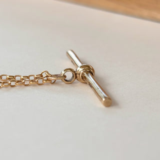 Classic T-Bar Necklace – 9ct Gold | 2.3g | 20" Cable Link Chain