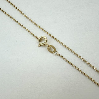 14ct Libra Necklace | 18" 9ct Cable Link Chain | 2.58g Total | 20mm Reversible Cut-Out Design