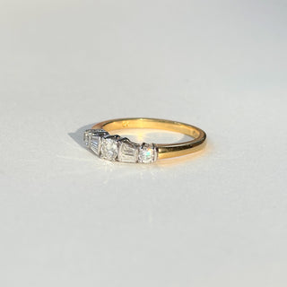Round and Tapered baguette diamond band
