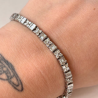 Natural Diamond White Gold Tennis Bracelet | 3.6ct | 21.3g | RNV €11,500
