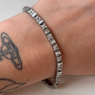 Natural Diamond White Gold Tennis Bracelet | 3.6ct | 21.3g | RNV €11,500