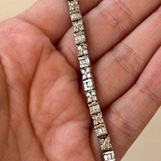 Natural Diamond White Gold Tennis Bracelet | 3.6ct | 21.3g | RNV €11,500