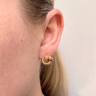 Braided Knot Studs | 9ct Gold | 3.3g 16mm diamter