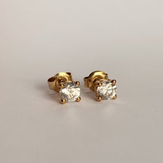 Brilliant-Cut Studs – 9ct Gold | Minimal Modern Setting | CZ Stones