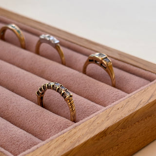 Trilogy Square Ring | Set-In Stones | Size M | 2.4g