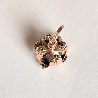 Baby Blue Stone Fob Pendant | 4.8g | White Gold Stud Detail