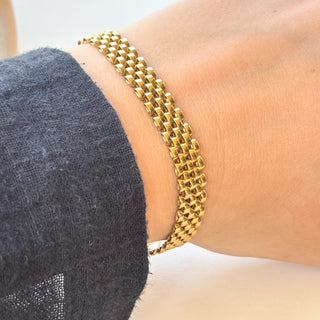 Panther Link Bracelet | 9ct Gold | 12.85g | 7" | 5-Link Wide