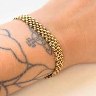 Panther Link Bracelet | 9ct Gold | 12.85g | 7" | 5-Link Wide