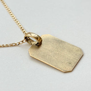 Pisces Medallion Pendant Necklace | 9ct Gold | 3.7g | 18" Flat Curb Chain | 30mm x 20mm