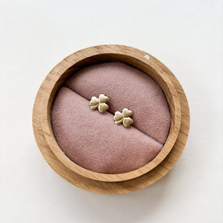 Shamrock Stud Earrings | 9ct Gold | 1mm | 1.09g