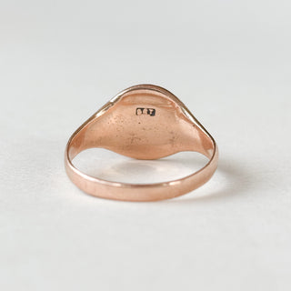 Round Rose Gold Signet Ring | 9ct Gold | Size O | 3.27g