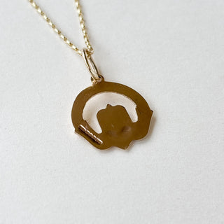 Claddagh Pendant Necklace | 9ct Gold Pendant 0.96g | 18" 9ct cable link chain | 2.11g Total
