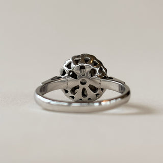 Serious Round Diamond Cluster Ring | 18ct White Gold | 4.9g | Size N½