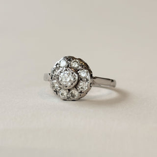 Serious Round Diamond Cluster Ring | 18ct White Gold | 4.9g | Size N½