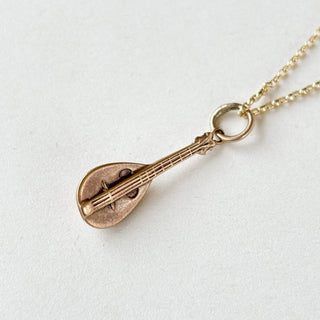 Mandolin Pendant Necklace | 9ct Gold Pendant 0.55g | 18" 9ct Chain | 1.66g Total