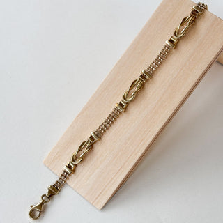 Twist & Textured Link Bracelet | 9ct Gold | 19.5mm | 9.42g