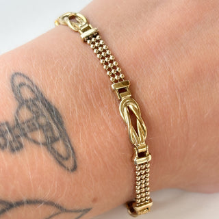 Twist & Textured Link Bracelet | 9ct Gold | 19.5mm | 9.42g