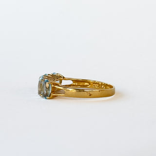 Five-Stone Blue Topaz | 9ct Gold | Blue Topaz | 2.53g | Size P