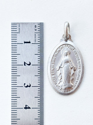 Miraculous Medal Pendant | Sterling Silver | 5.16g