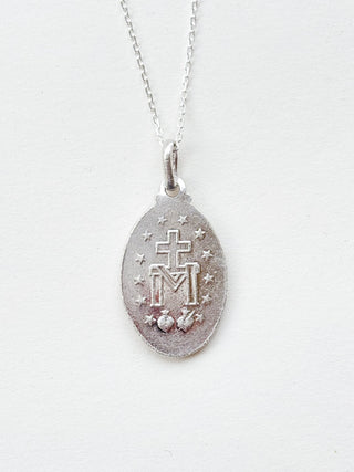 Miraculous Medal Pendant | Sterling Silver | 5.16g