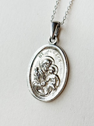 St. Joseph Medal Pendant | Sterling Silver | 3.46g