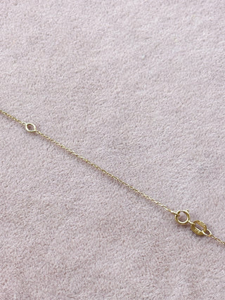 M Initial Pendant with Corner Jump Ring | 9ct Gold | 0.49g