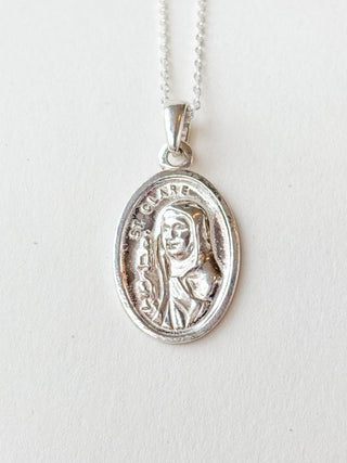 St. Clare Medal Pendant | Sterling Silver | 3.00g