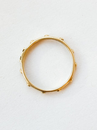 Studded Band Ring | 9ct Gold | 1.51g | Size P