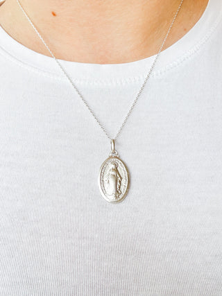 Miraculous Medal Pendant | Sterling Silver | 5.16g