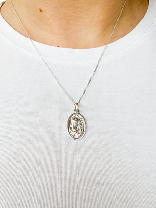 St. Clare Medal Pendant | Sterling Silver | 3.00g