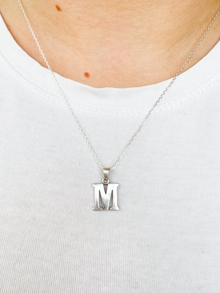 M Initial Pendant | Sterling Silver | 1.59g