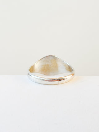 R Initial Signet Ring | Sterling Silver | 2.91g | Size Q