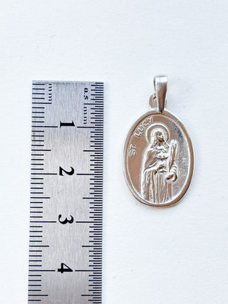 St. Lucy Medal Pendant | Sterling Silver | 3.20g