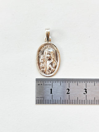 St. Clare Medal Pendant | Sterling Silver | 3.00g