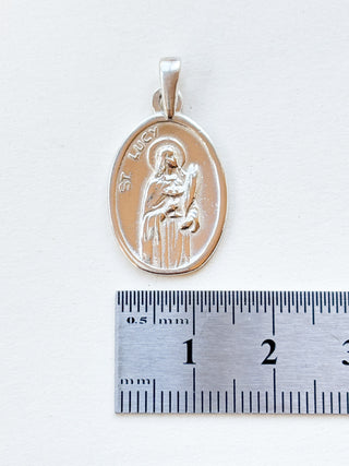 St. Lucy Medal Pendant | Sterling Silver | 3.20g