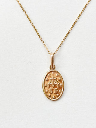 Small Miraculous Medal Pendant | 9ct Gold | 1.02g
