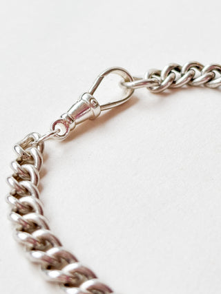 Curb Bracelet with Albert Clasp | Sterling Silver | 19.33g